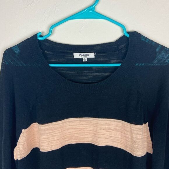 Madewell Wide-Stripe Knit Sweater - Black & Cream - Picture 7 of 7